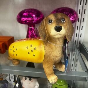 NEW Adorable Dachshund Hot Dog Figurine